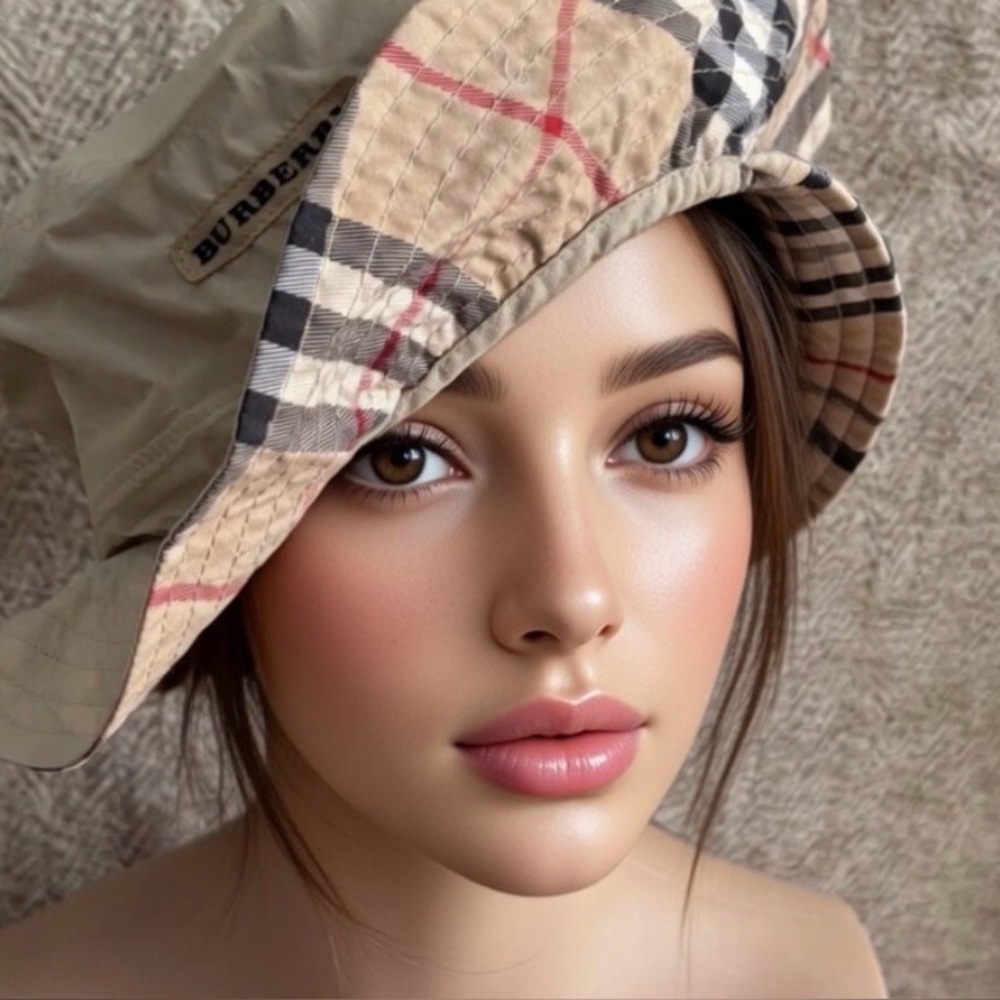 Burberry Nova Check waterproof Hat M/L New - Picture 15 of 15